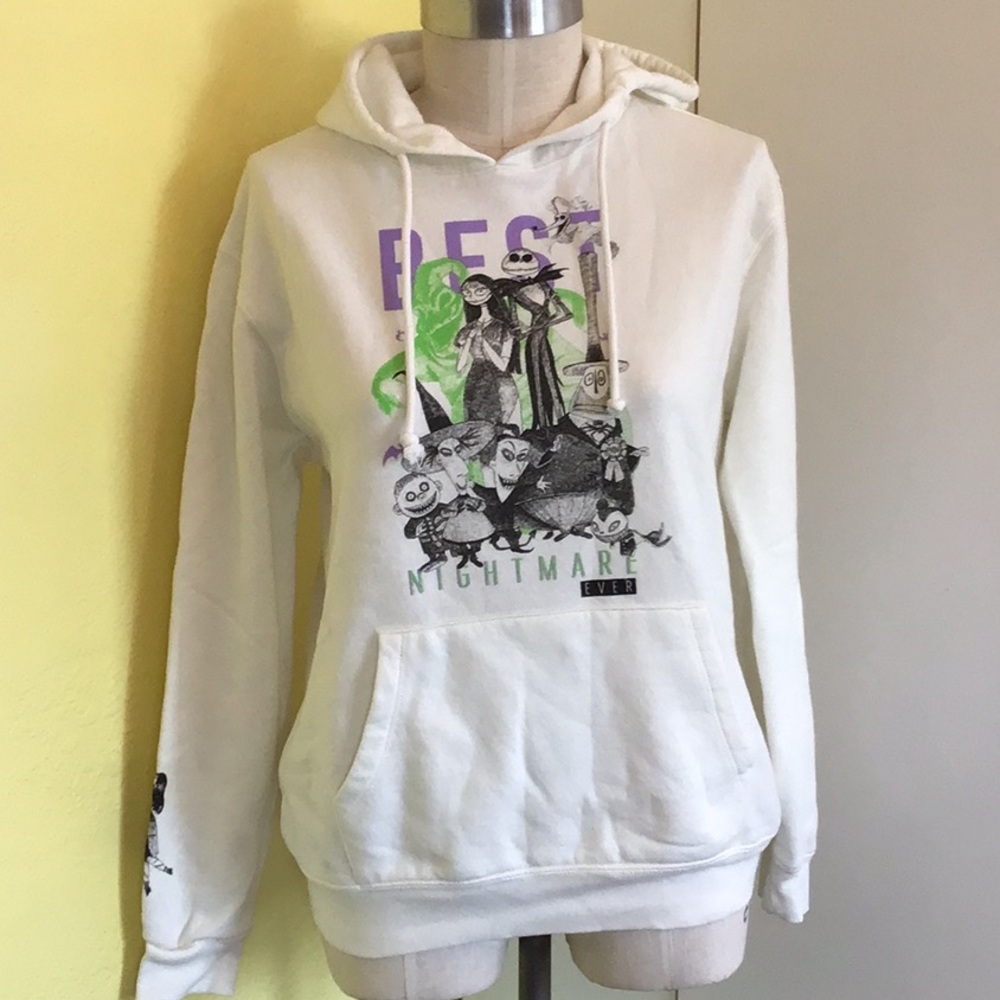Tim Burtons the Nightmare Before Christmas Hoodie Best Nightmare Ever Soft Large